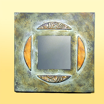 Mirror with intricate metalwork contemporary desig