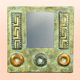 Mirror with intricate metalwork contemporary desig