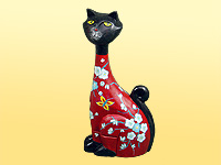 Painted Cat Blooming Cherry Black Chocolate
